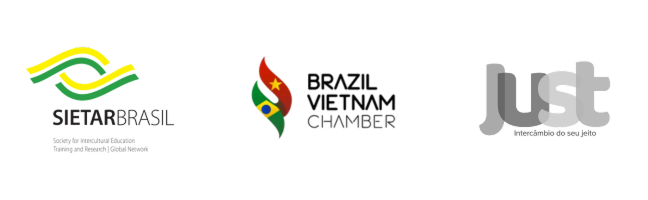 Parceiros institucionais: SIETAR Brasil, Brazil Vietnam Chamber, JUST